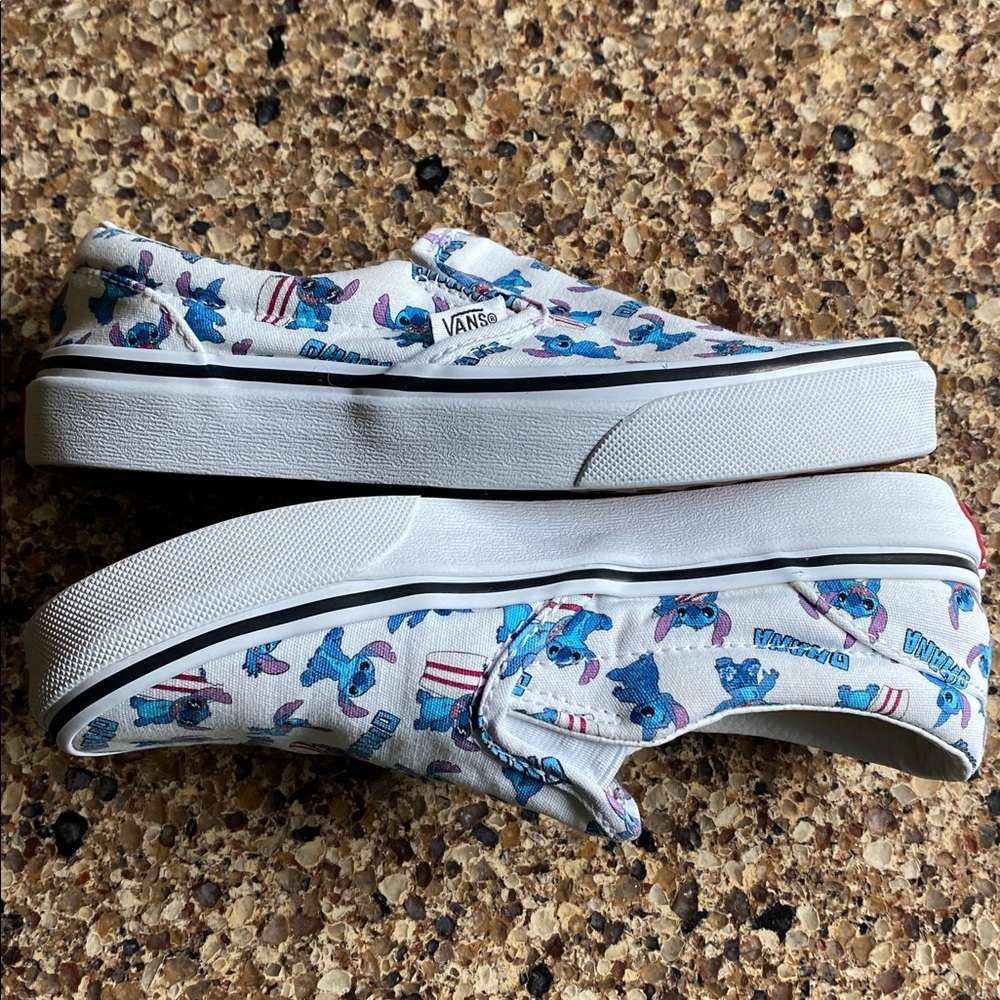 Disney, Lilo and Stitch Vans slip-on shoes, kids size 2 - Picture 5 of 10